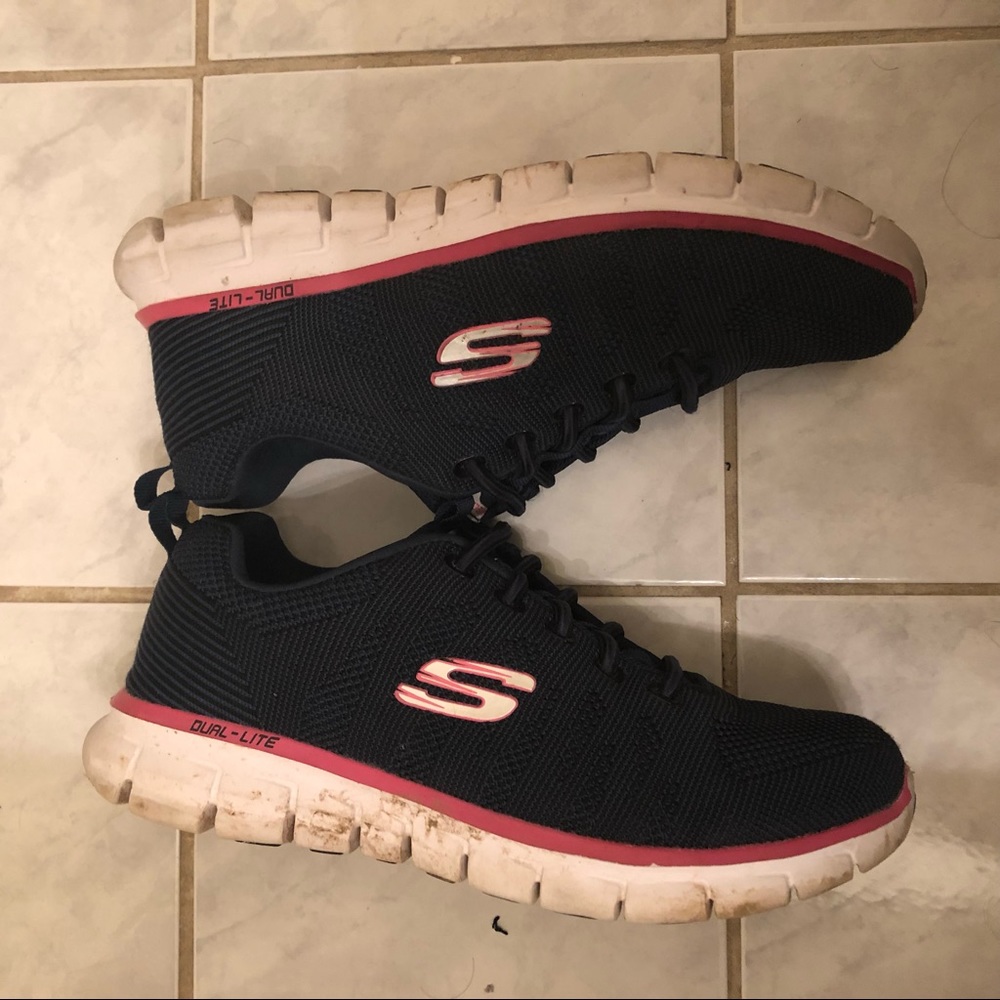 Blue Sketchers Sneakers